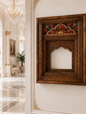 Hand Carved Wooden Wall Frame Pakistan Hand carved wooden wall frame for home décor