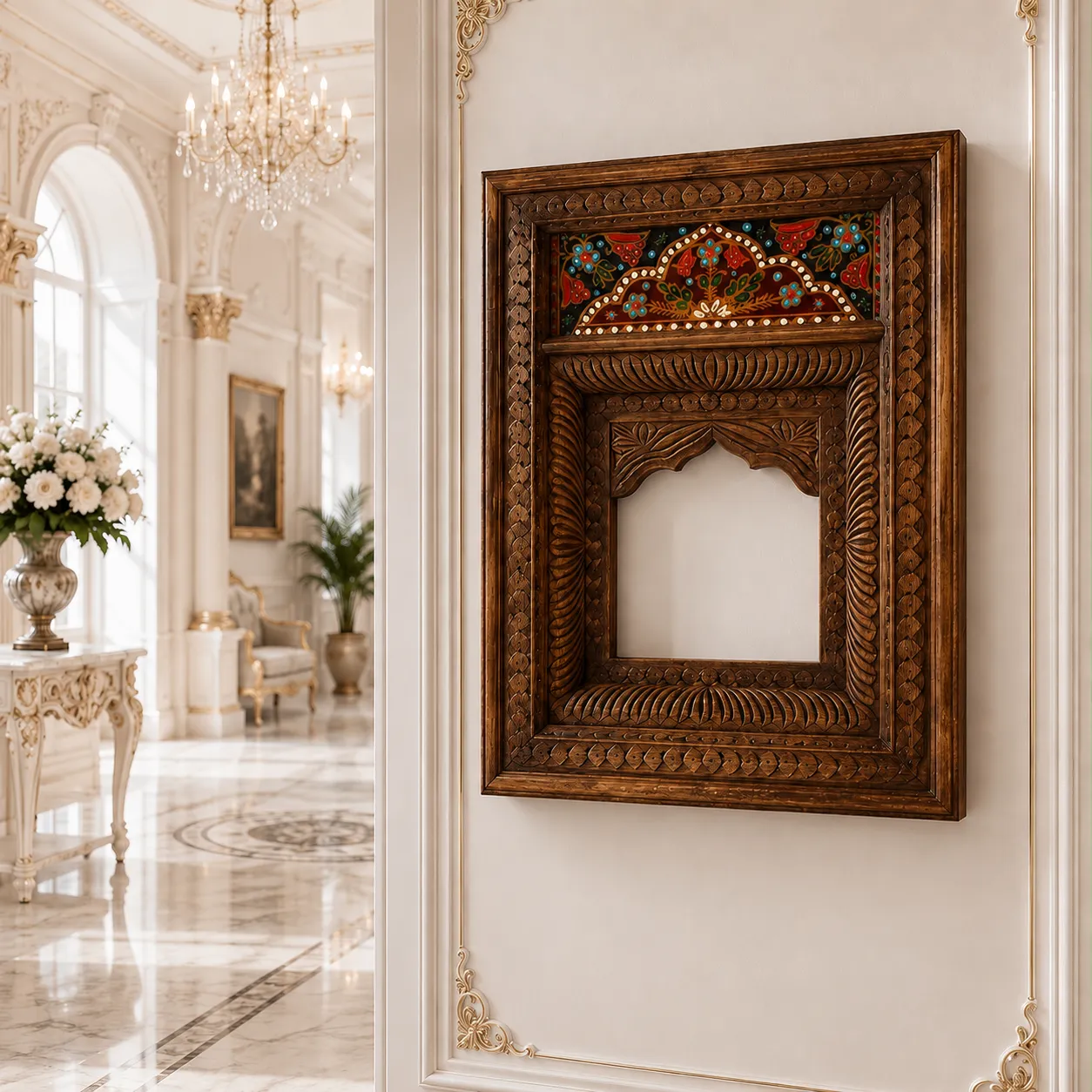 Hand Carved Wooden Wall Frame Pakistan