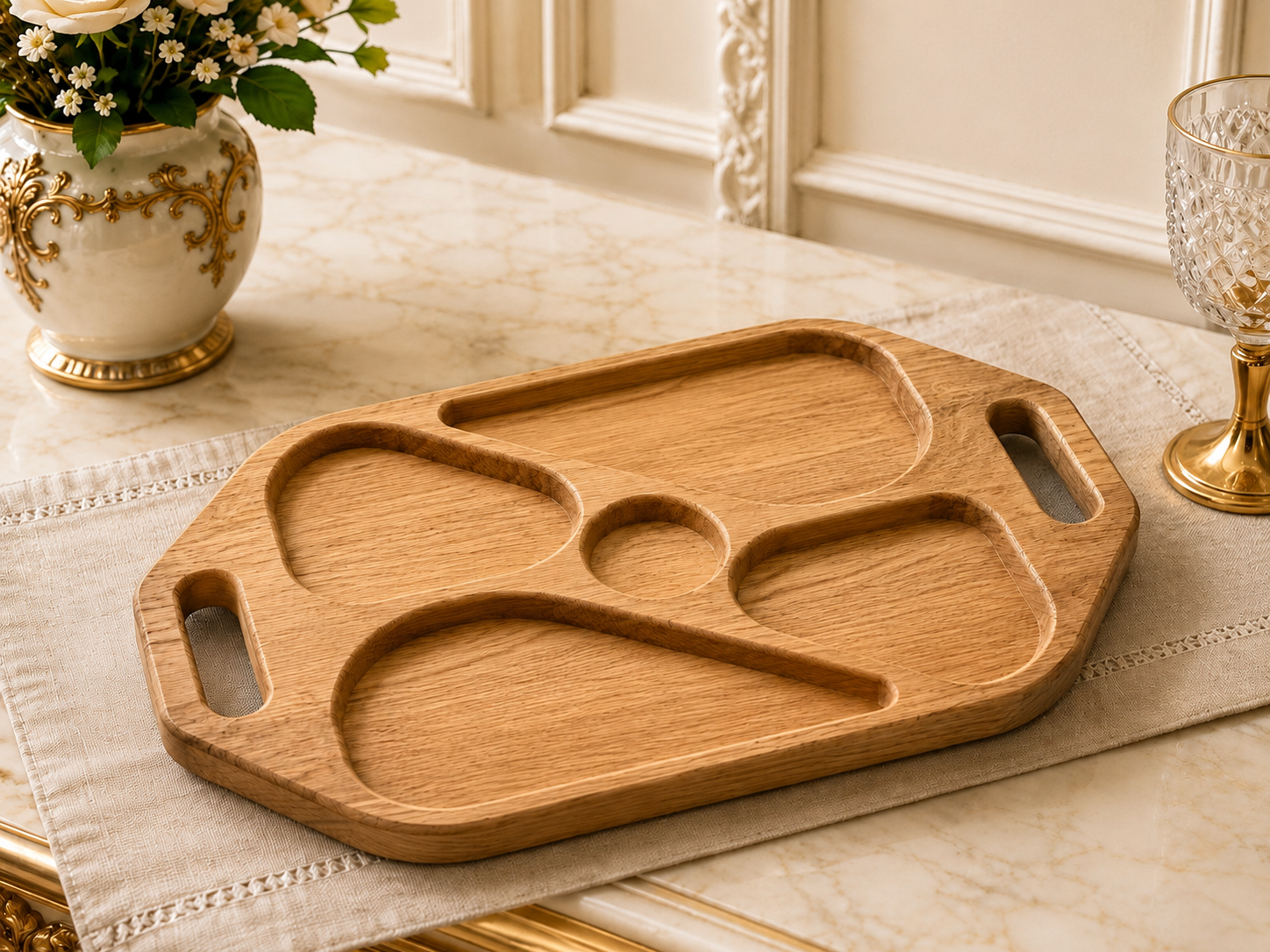 Handcrafted Wooden Serving Tray