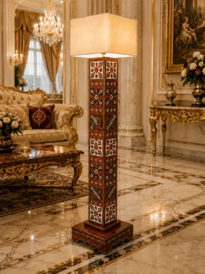 Handmade Wooden Floor Lamp Pakistan Handmade wooden floor lamp for home décor