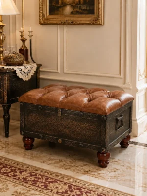 Leather Storage Ottoman Pakistan Leather storage ottoman for living room and home décor