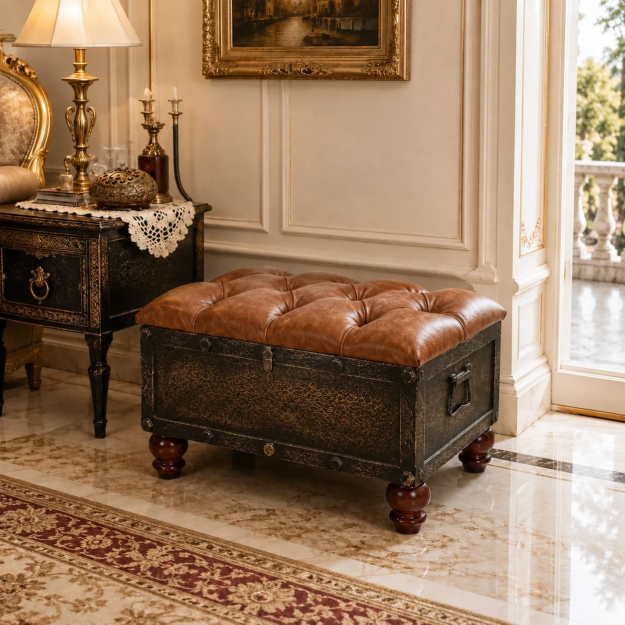 Leather Storage Ottoman Pakistan