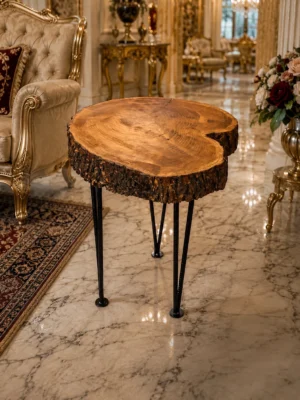 Live Edge Wooden Side Table Live edge wooden side table for home décor