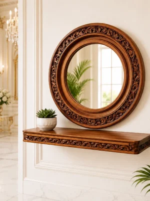 Royal Carved Mirror Console Royal carved mirror console for home décor