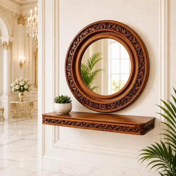 Royal Carved Mirror Console Royal carved mirror console for home décor