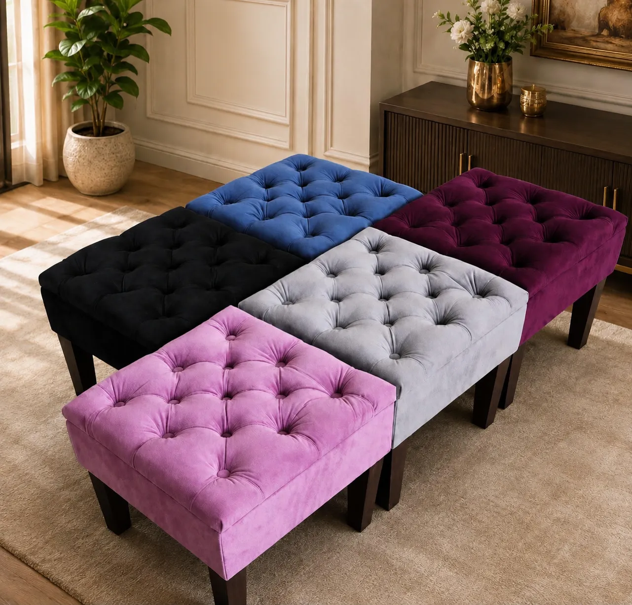 Tufted Ottoman Bench Pakistan