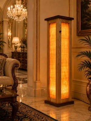 Wooden Ambient Floor Lamp Wooden ambient floor lamp for home décor