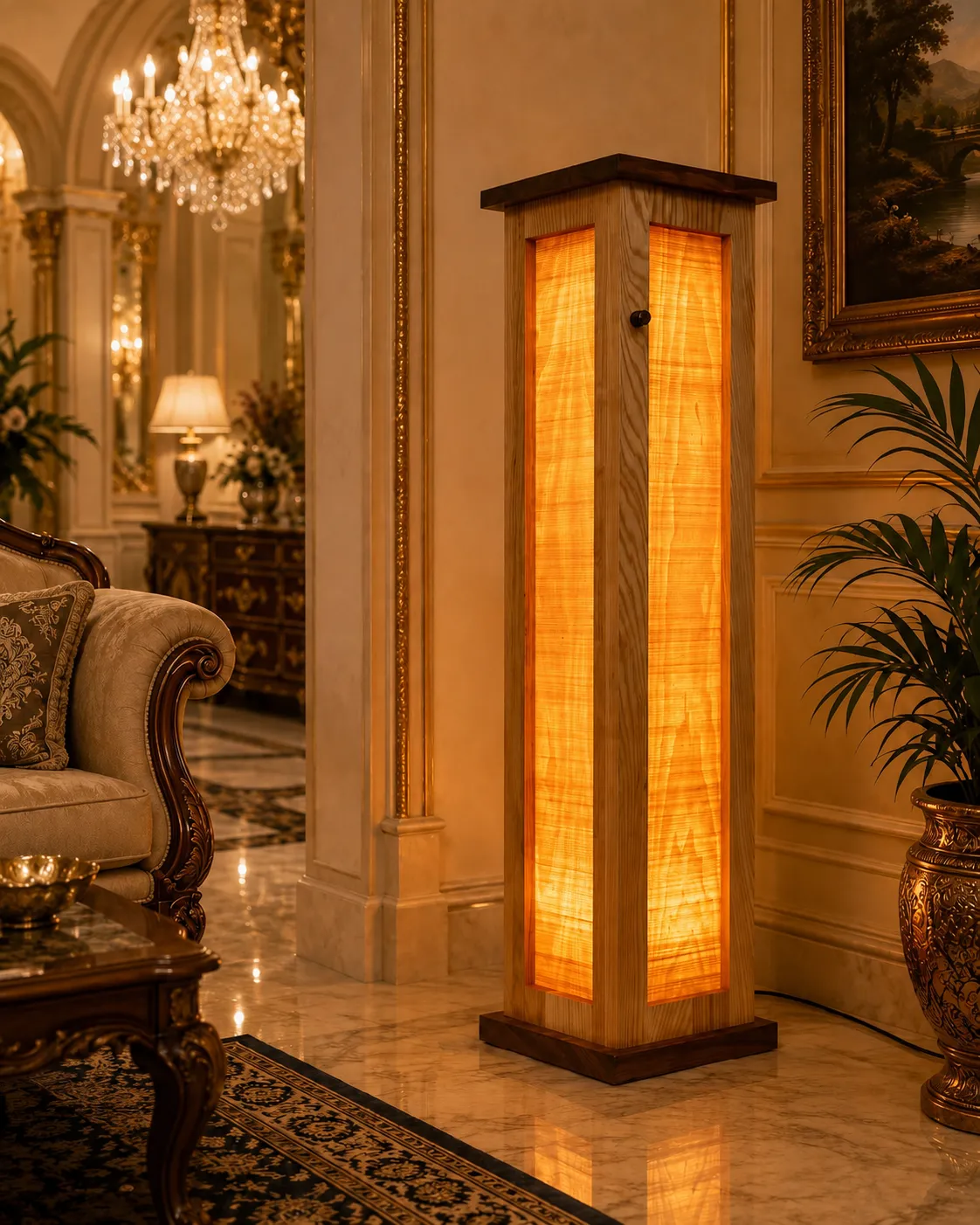 Wooden Ambient Floor Lamp