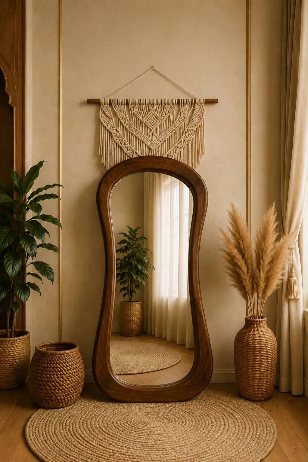 Wooden Floor Mirror Pakistan