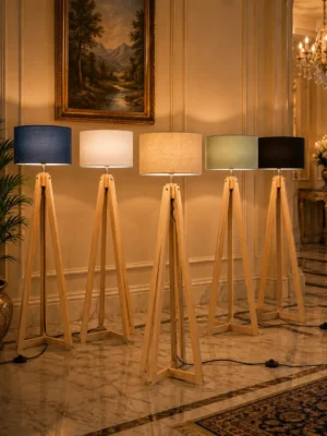 Wooden Tripod Floor Lamp Pakistan Wooden tripod floor lamp for living room and bedroom