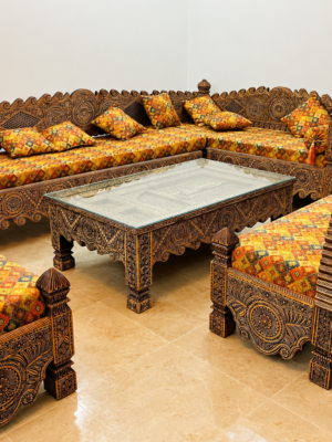 Sofa Design Pakistan | Luxury Chiniot Sofa Set 7 Seater | Rounaq