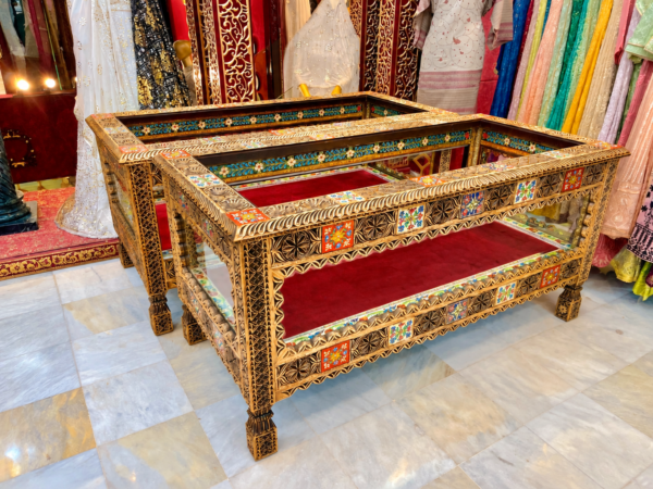 carved-wooden-display-cabinet Carved Display Cabinet Pakistan | Sheesham Showcase | Rounaq Art