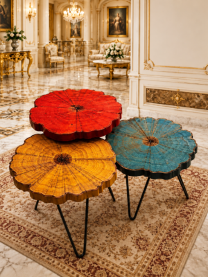 Coffee Table Pakistan | Wood Slice Epoxy Table | Rounaq Art