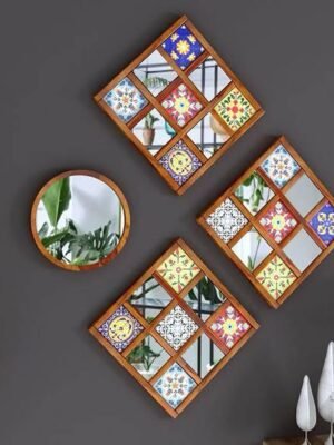 Designer Wall Mirrors | Mosaic Wall Mirror Pakistan | Rounaq Art