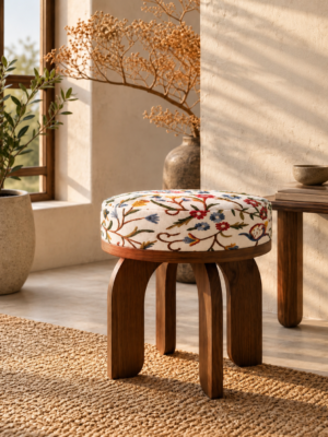 Wooden Stool Pakistan | Carved Stool Design Chiniot | Rounaq Art