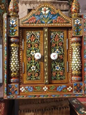 Painted Wood Cabinet | Handcrafted Cabinet Pakistan | Rounaq Art