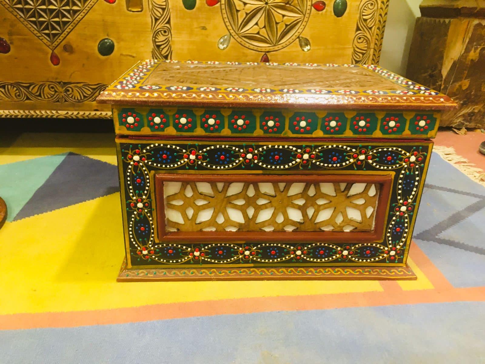 Handcrafted Painted Wooden Box
