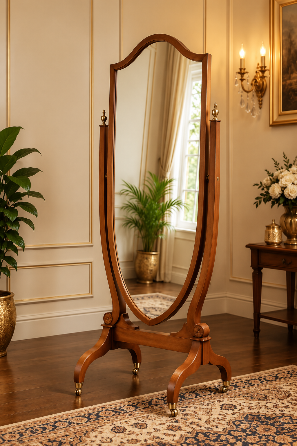 Luxury Wooden Cheval Mirror