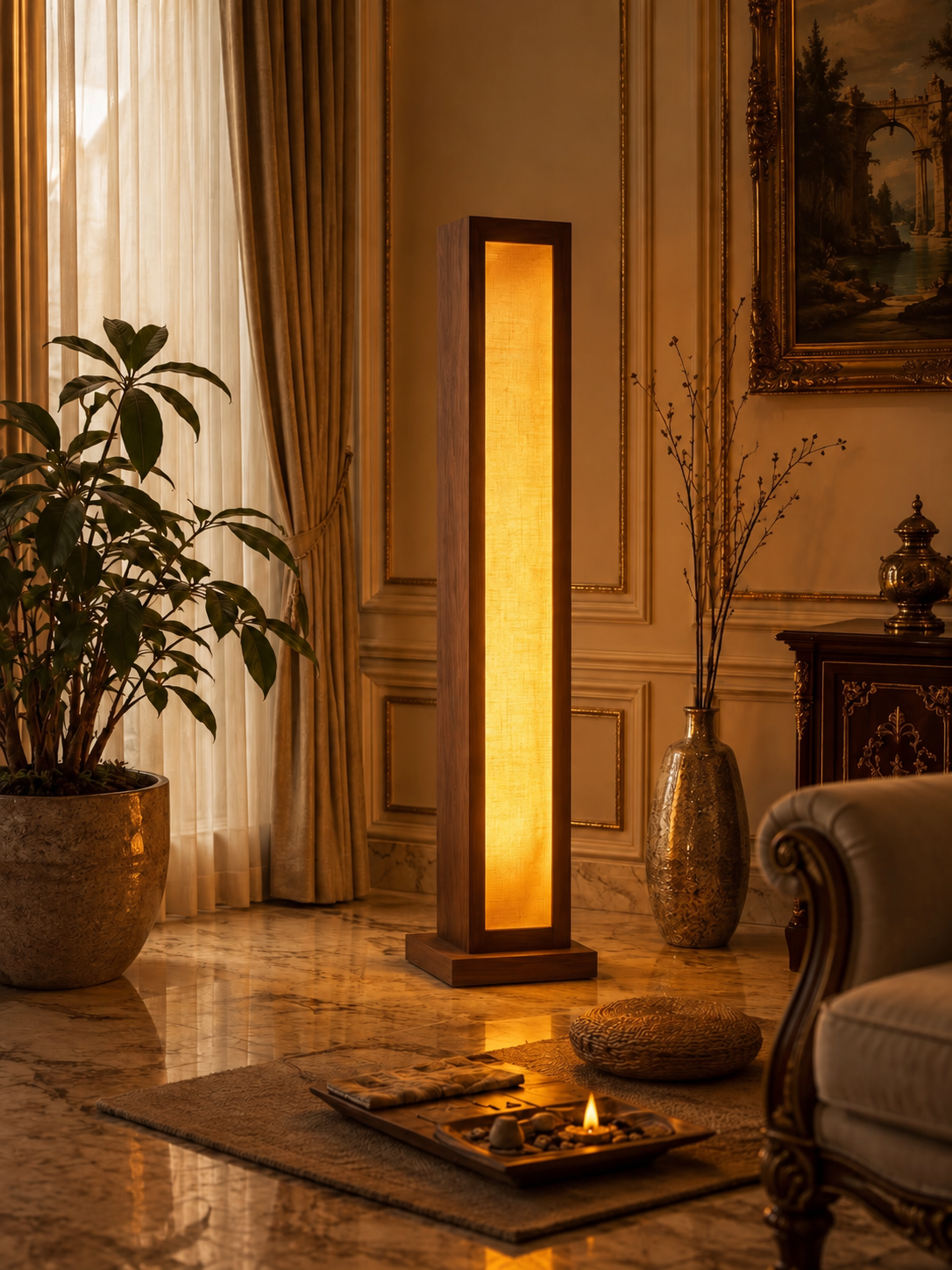 Modern Wooden Floor Lamp Design
