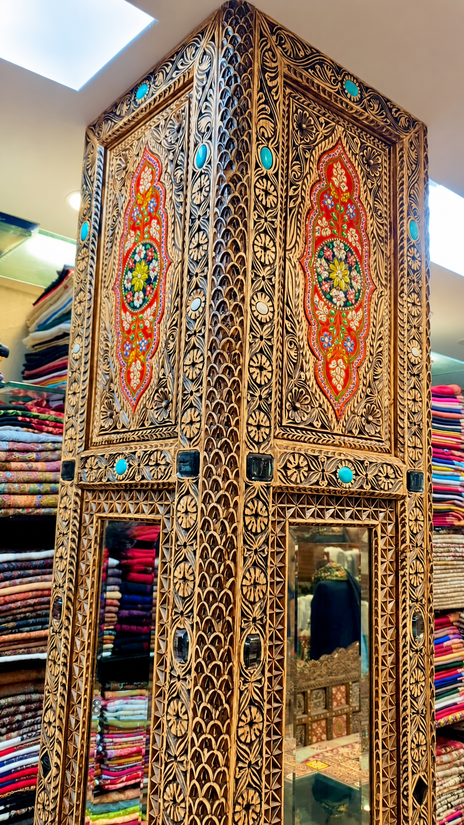 Ornate Carved Wood Cabinet